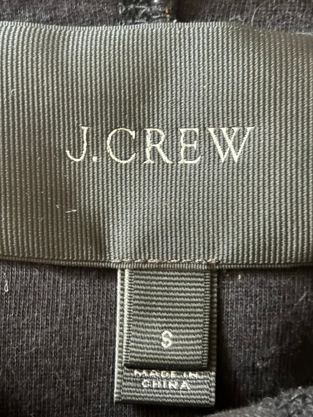 J. Crew Black Performance Full Zip Hoodie Size Small - Picture 4 of 5